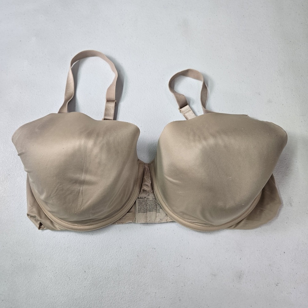 Bali Women Bra 38D Beige T Shirt‎ Underwired Lace Strap Adjustable